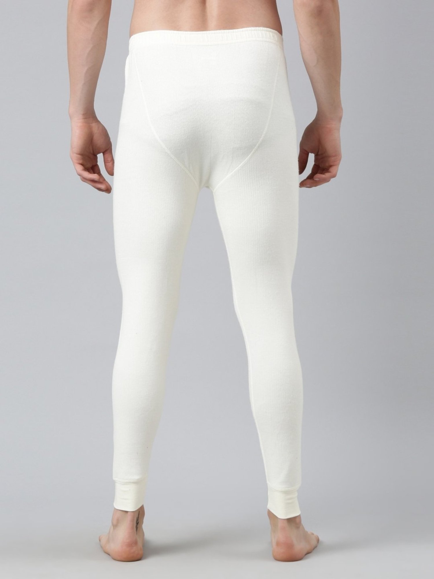 Dixcy Scott Maximus White Cotton Skinny Fit Thermal Bottoms