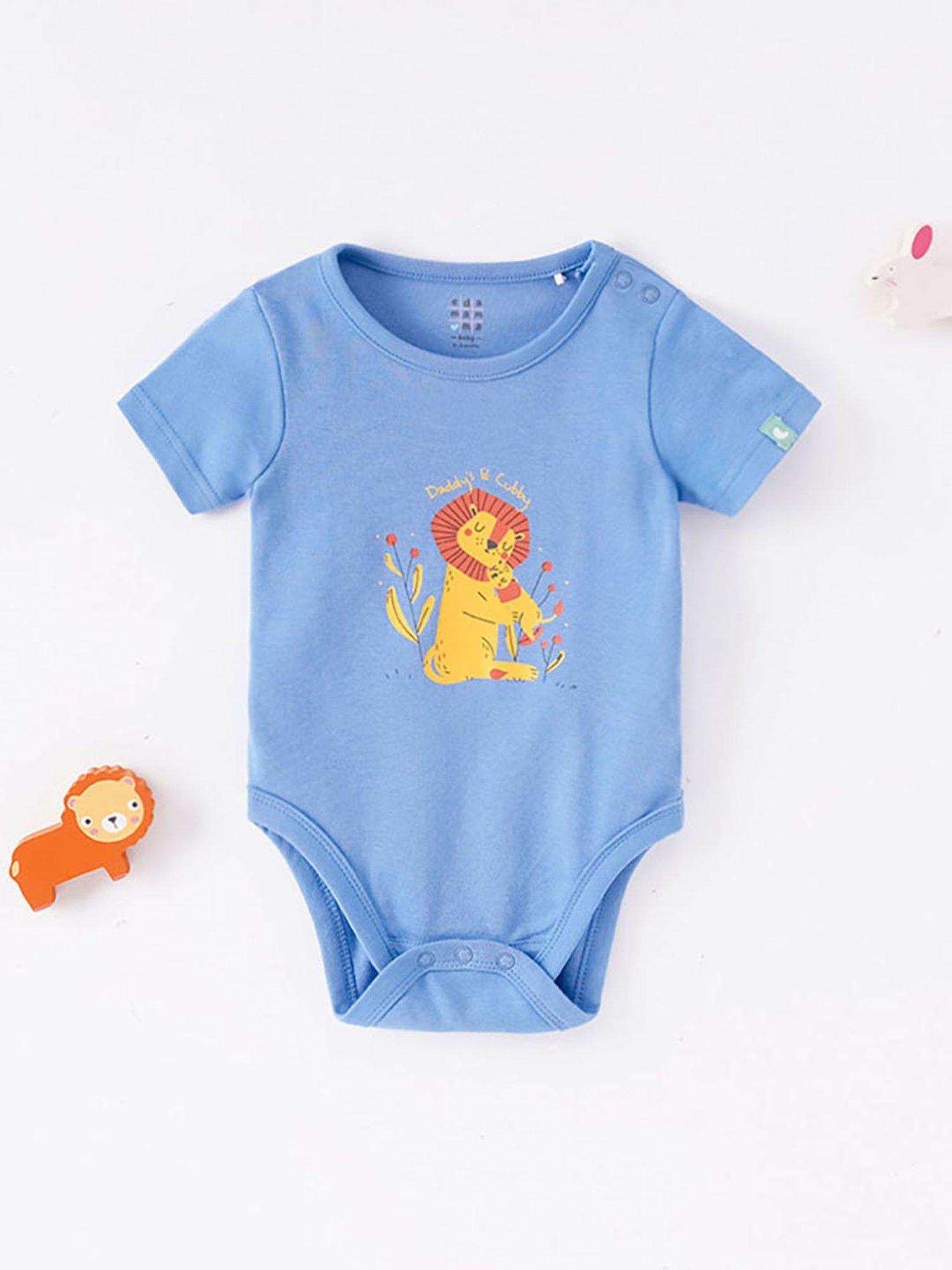 Ed-a-Mamma Baby Blue Printed Bodysuit