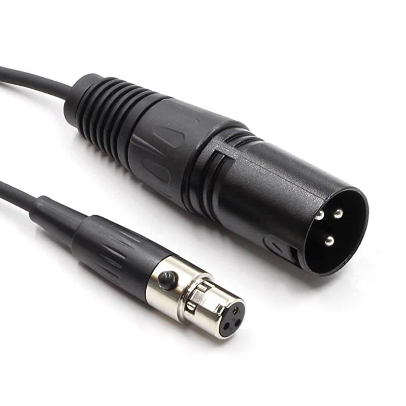 3 Pin XLR Male Plug to 3 Socket Female Mini XLR Pro Lapel Microphone Cable -TA3-XLR Cable(1.5M/5FT)