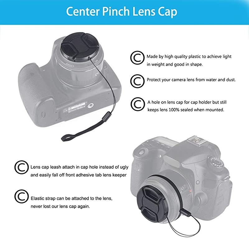 55mm and 58mm Lens Hood Set Compatible with Nikon D3400 D3500 D5300 D5500 D5600 D7500 DSLR Camera with AF-P DX NIKKOR 18-55mm f/3.5-5.6G VR, AF-P DX NIKKOR 70-300mm f/4.5-6.3G ED Lenses