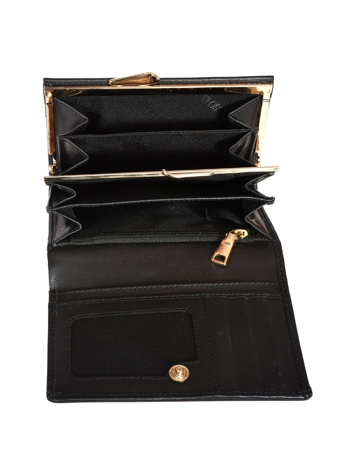 SASSORA IRIS Black Leather Wallet