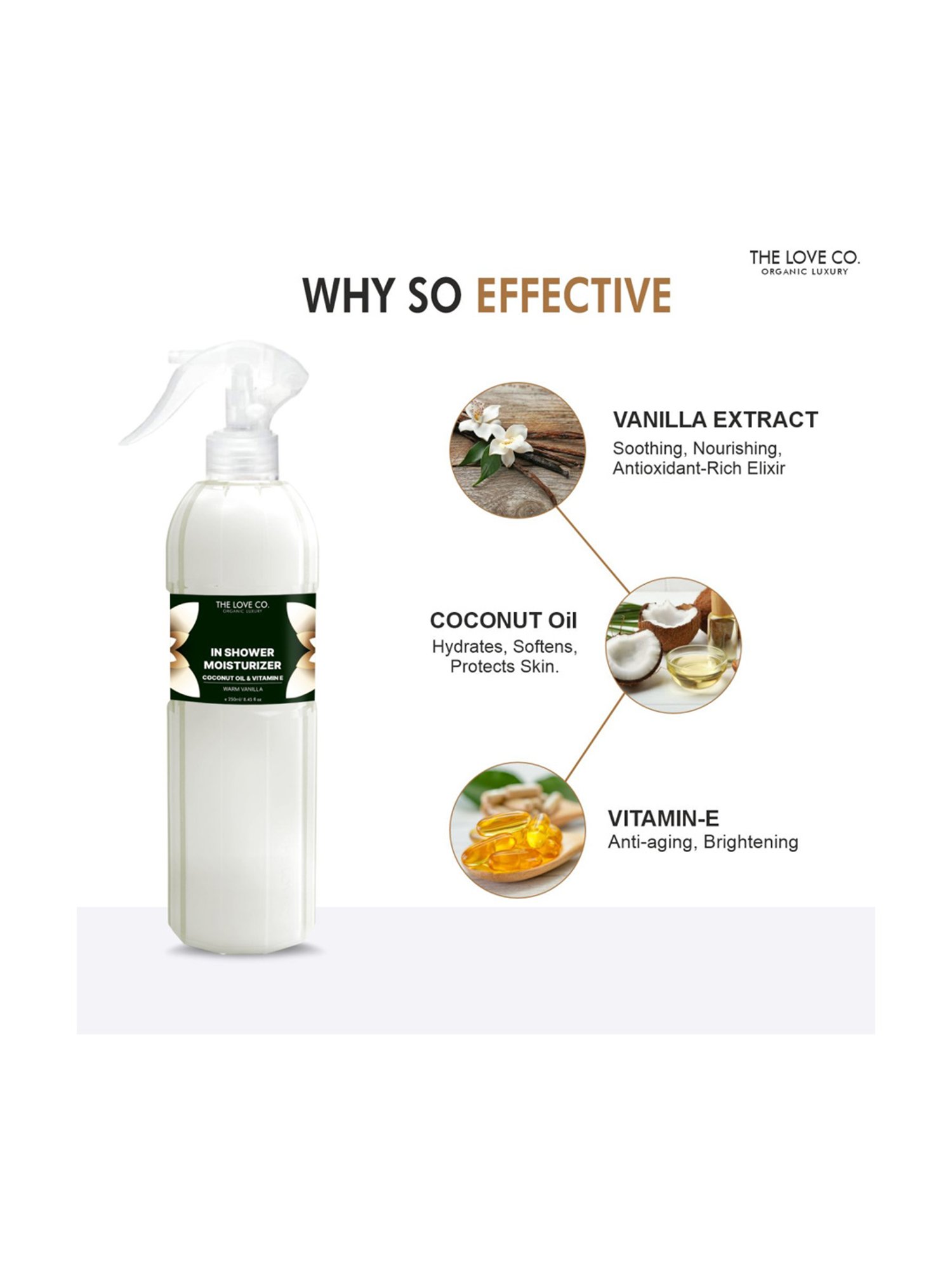 The Love Co. Warm Vanilla In-Shower Moisturizer - 250 ml