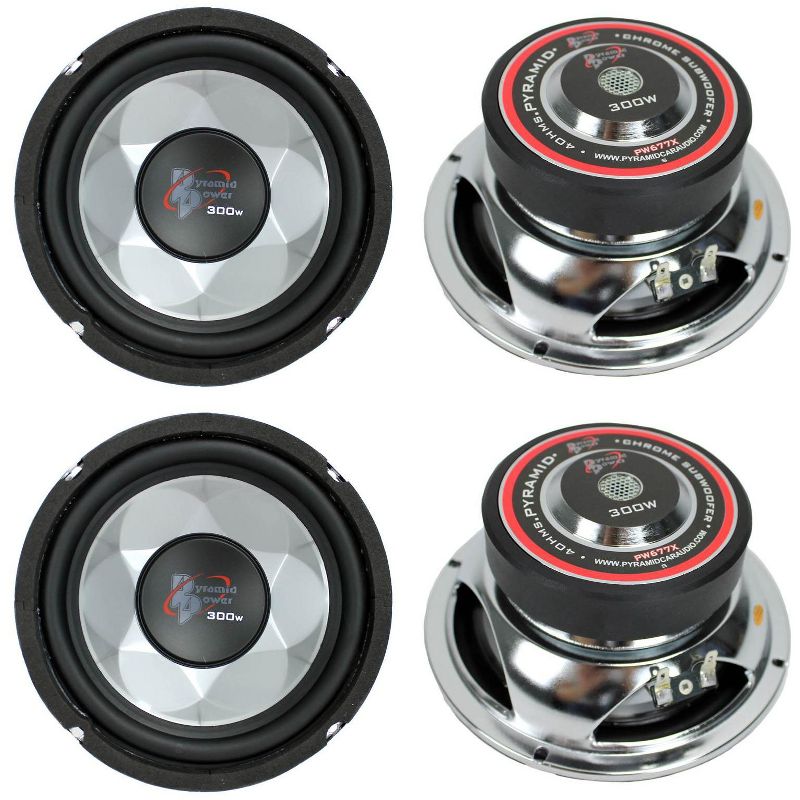 PYRAMID PW677X 1200W 6" Car Audio Subs/Subwoofers Power Woofers Stereo