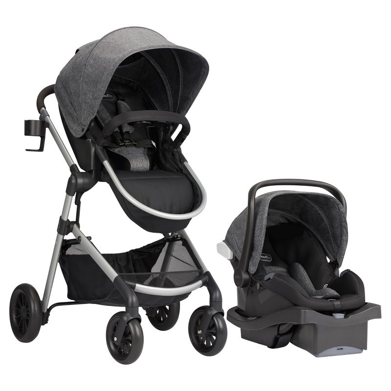 Cybex Eezy S+2 Travel System with Aton 2 Infant Car Seat - Deep Black