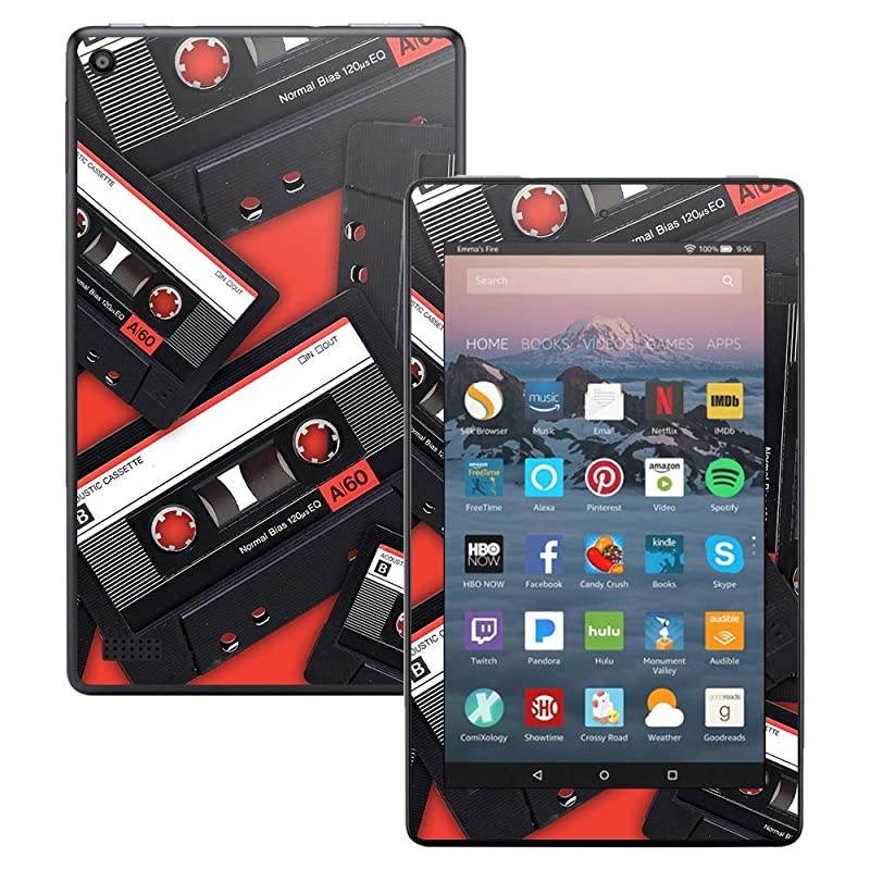 Skin Compatible with  Kindle Fire 7 (2017) - Mixtape | Protective, Durable, and Unique Vinyl Decal wrap Cover | Easy to Apply, Remove, and Change Styles | Made in The USA