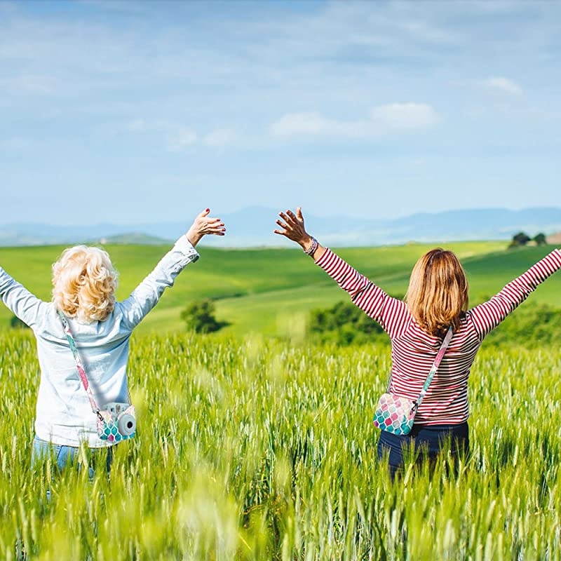 Protective Case Compatible with Fujifilm Instax Mini 8 Mini 8+ Mini 9 Instant Camera - Premium Vegan Leather Bag Cover with Removable Strap, Moroccan Love (Official Micklyn Le Feuvre Product)