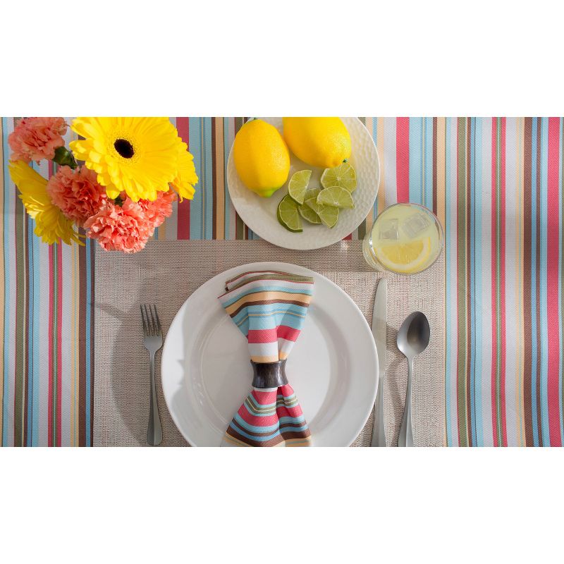 84"x60" Summer Stripe Outdoor Tablecloth - Design Imports