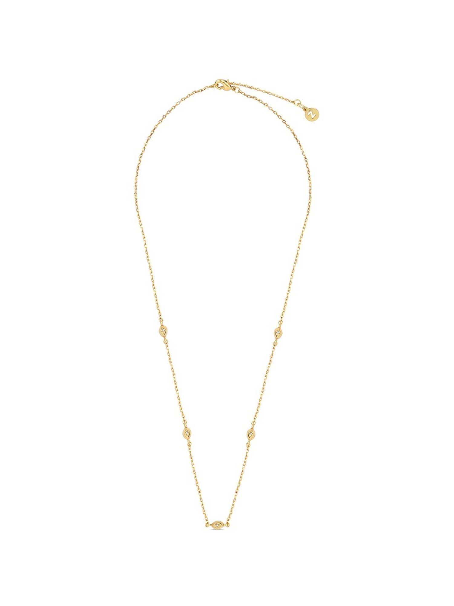 Accessorize London Real Gold-Plated Z Molten Station Necklace