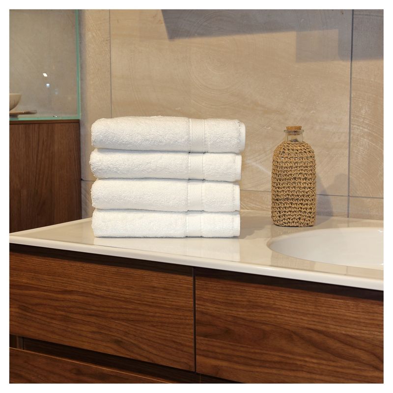 4pc Terry Hand Towels White - Linum Home Textiles
