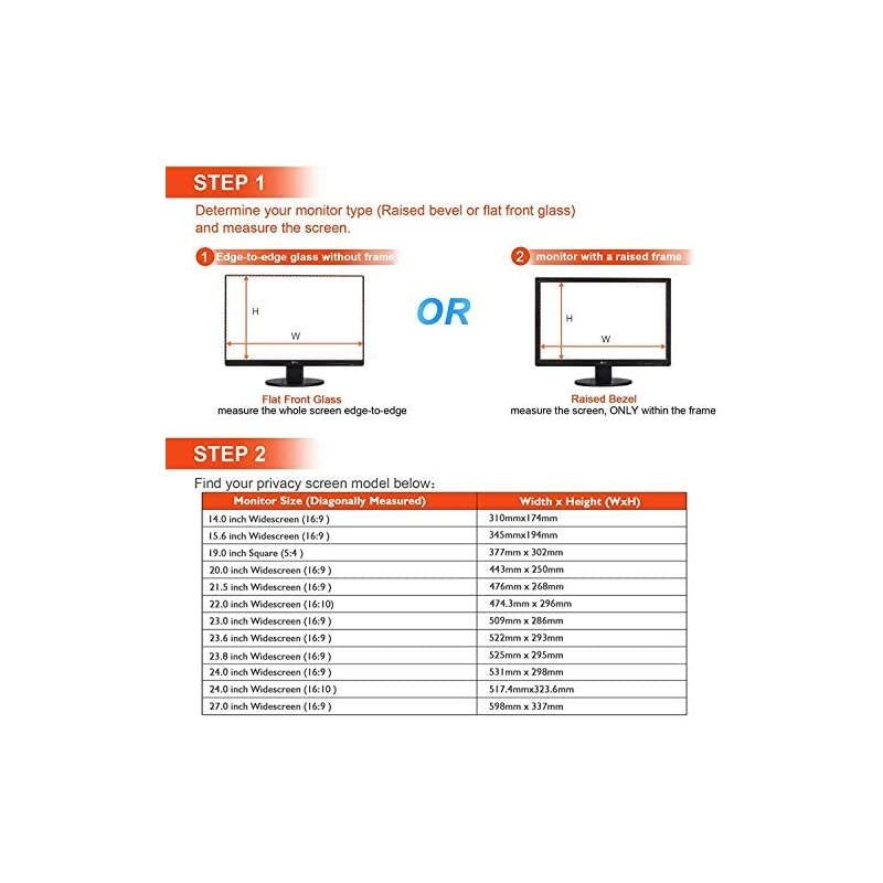 Privacy Screen Filter Protector for 14 inch 169 Widescreen Notebook Laptop UVEye Protection Blue Light Blocking Anti GlareSpy Shield Film WxH310mmx174mm