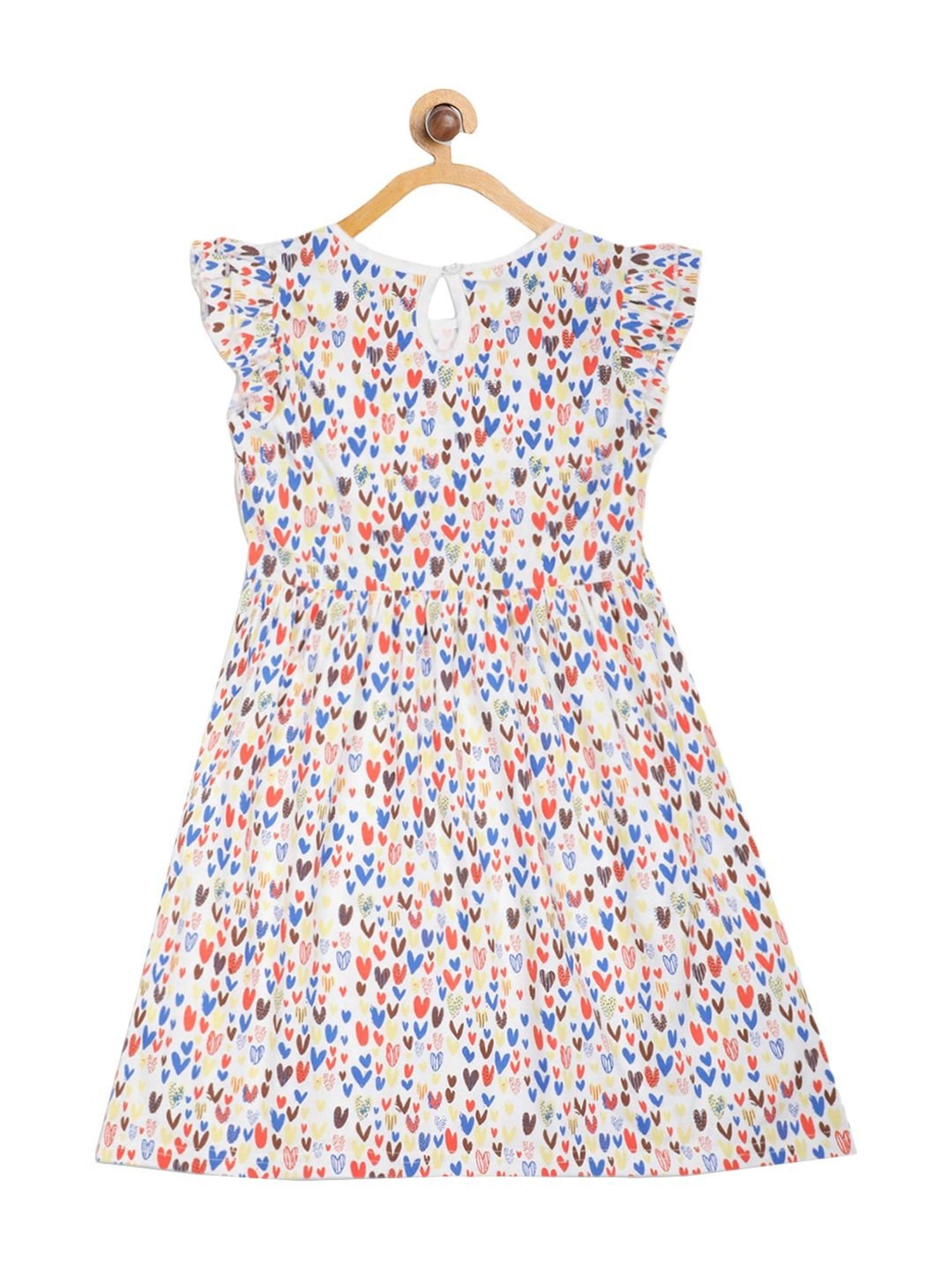Elle Kids Multicolor Cotton Printed Dress