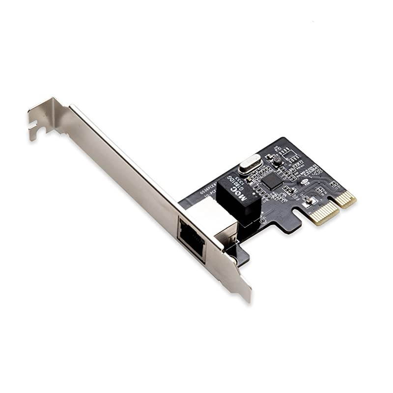 Crest Single Gigabit Ethernet PCI Express 21 PCIE x1 Network Adapter Card NIC 101001000 Mbps Card with Realtek RTL8111F Chipset