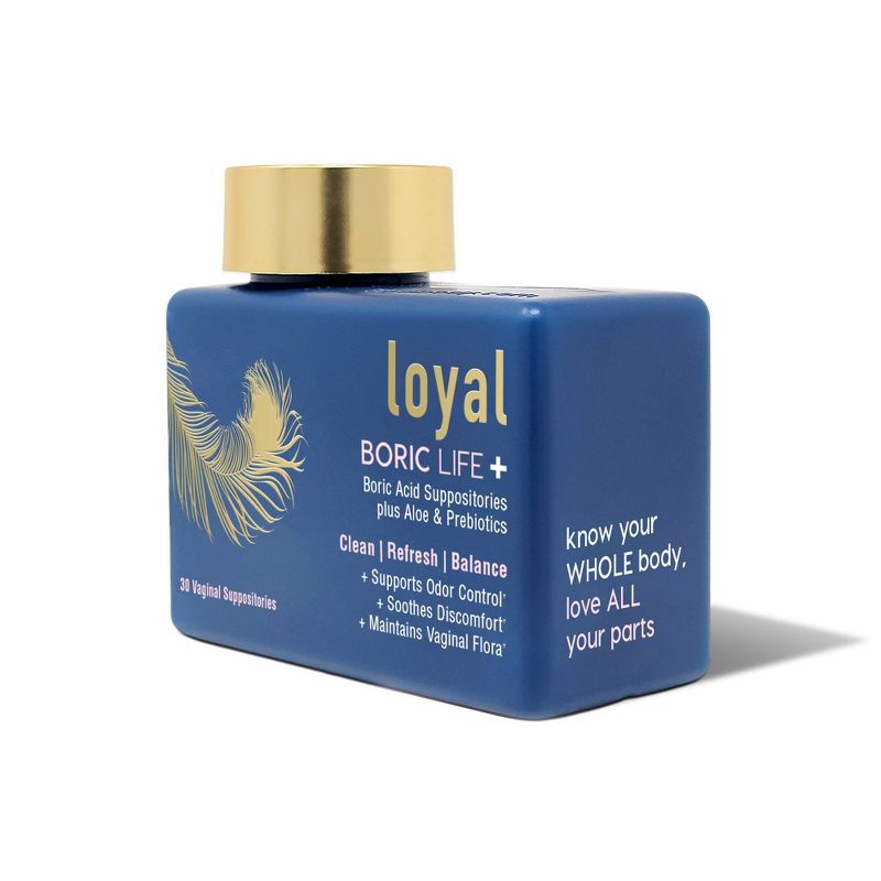 Loyal Boric Life Plus Boric Acid with Aloe & FOS Suppositories - 30ct