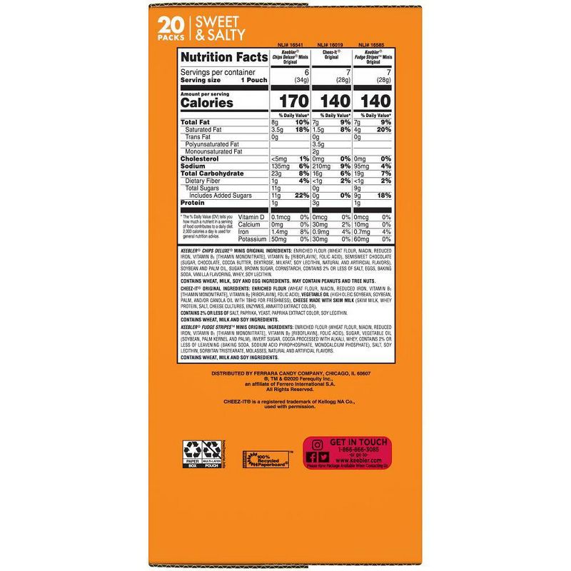 Kellogg's Keebler Cookies and Cheez-It Crackers, Variety Pack - 20ct