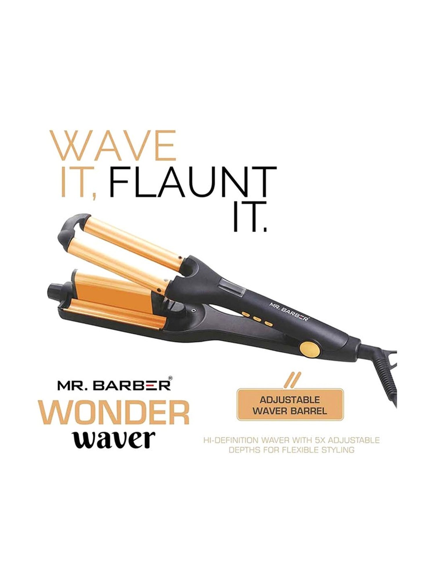 Mr. Barber Wonder Waver MB-WOW Hair Styler (Black)