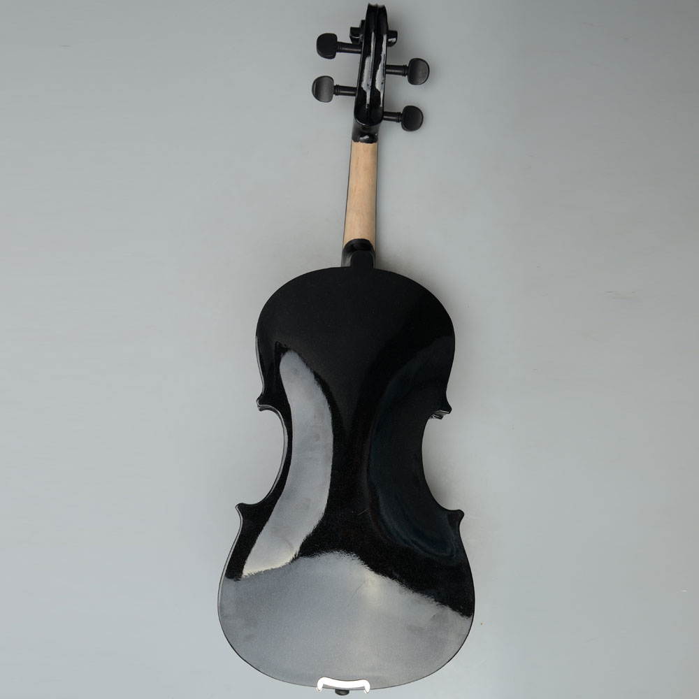 15" Inch Acoustic Basswood Viola w/ Case + Rosin + Bow Black for Adults