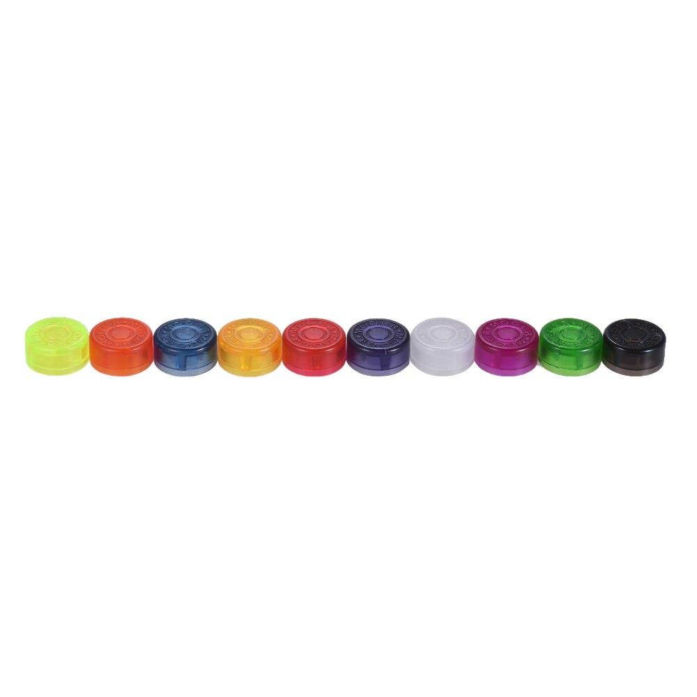 10pcs Foots Witch Topper Protector Colorful Plastic Bumpers for Guitar Effect Pedal(Random Color Delivery)