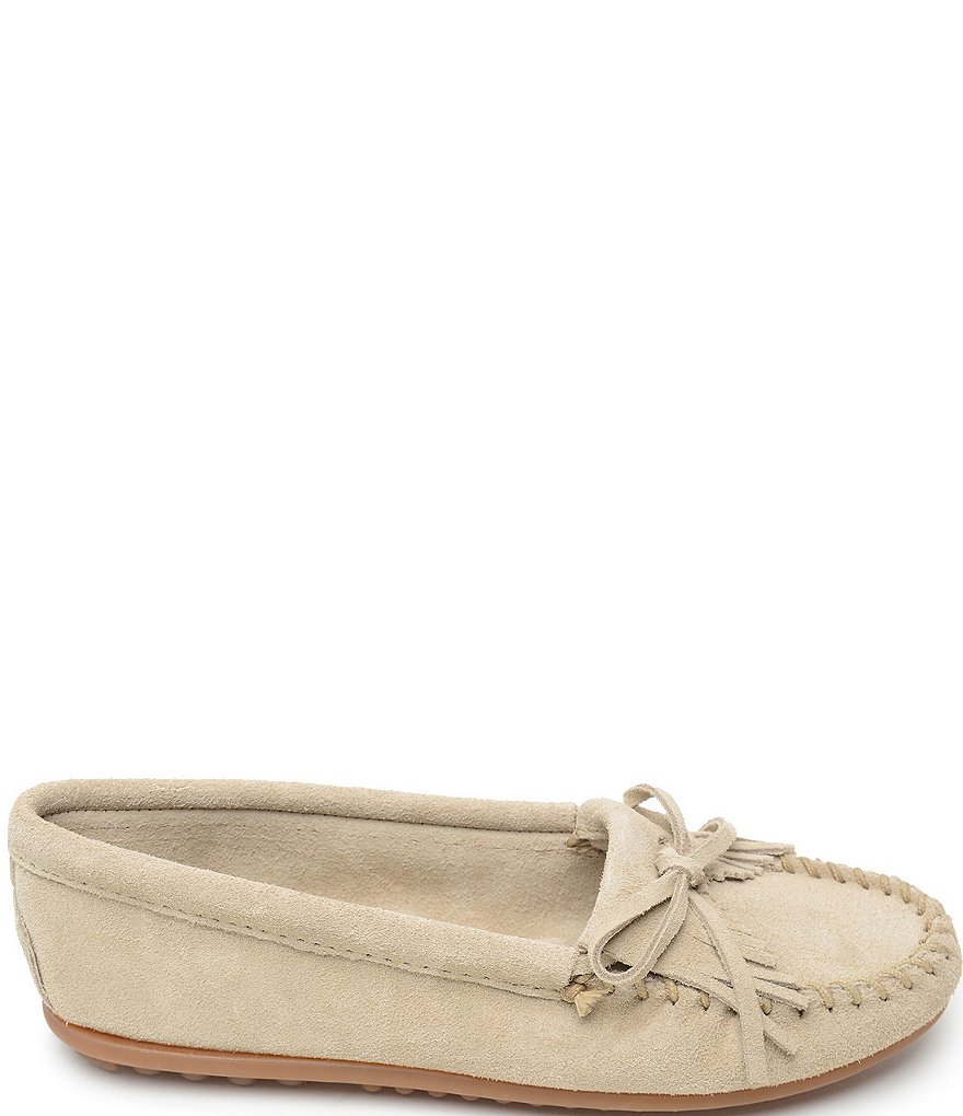 Minnetonka Kilty Suede Fringe Moccasins