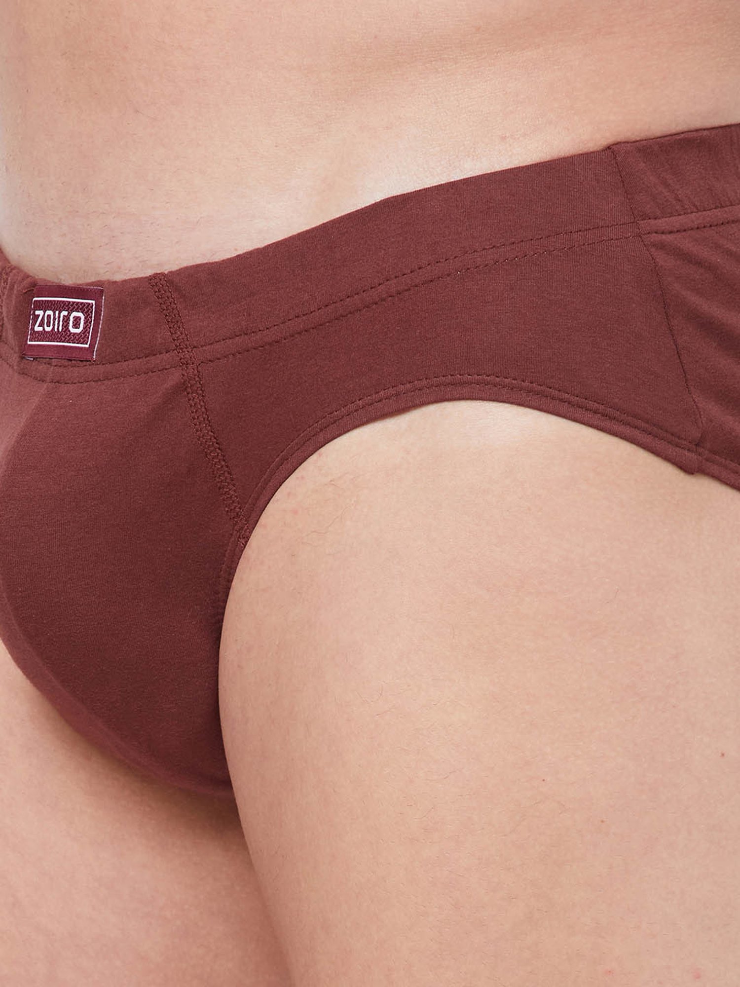 Zoiro Bitter Chocolate & Dark Denim Cotton Regular Fit Briefs - Pack Of 2