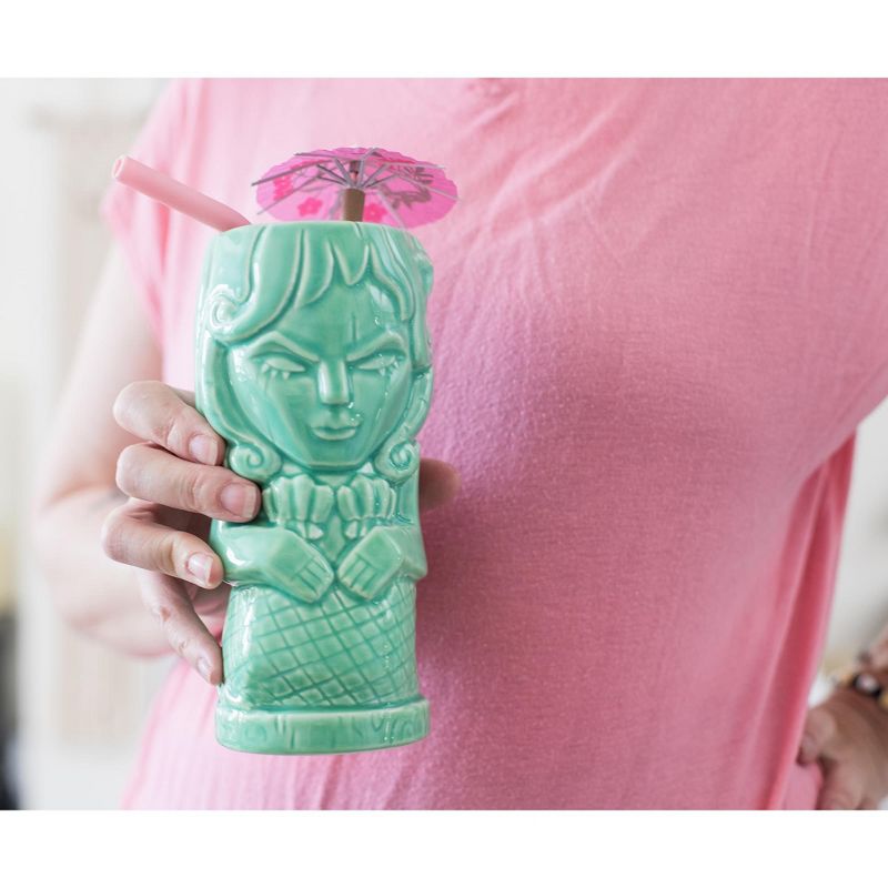 Beeline Creative Geeki Tikis Green Mermaid Fantasy Mug | Ceramic Tiki Style Cup | Holds 15 Ounces