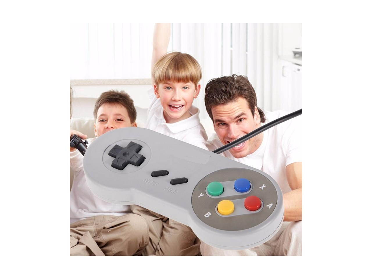 2x SNES USB Retro Super Nintendo Controller 9FT CORD FOR PC/MAC