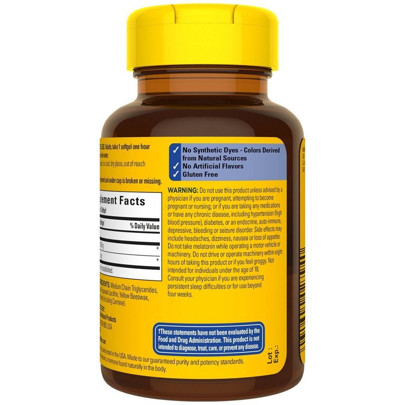 Nature Made Melatonin 3 mg with 200 mg L - Theanine Softgels - 60ct