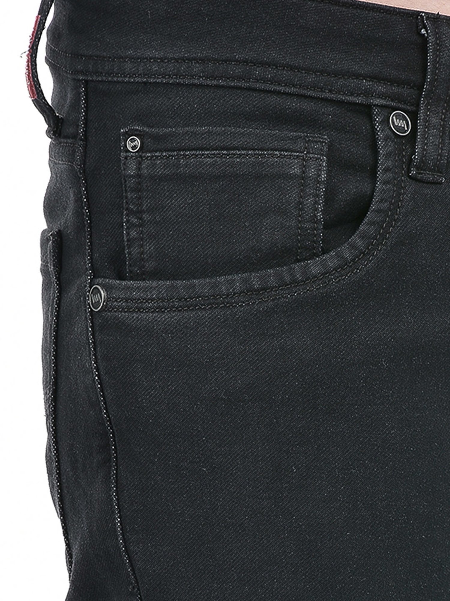Lawman Pg3 Black Slim Fit Lightly Washed Jeans