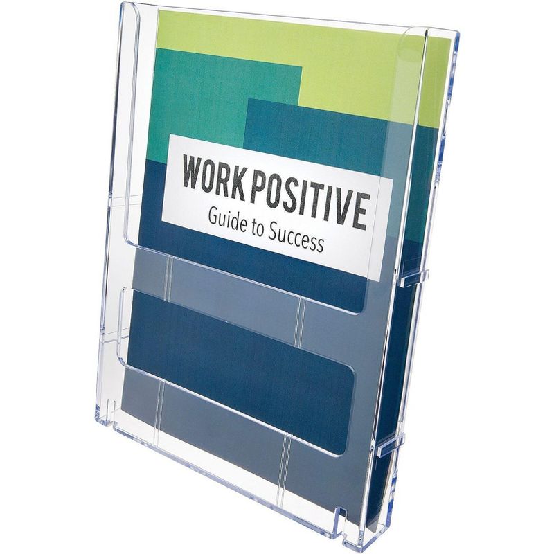 Deflecto Literature Holder Magazine 1-1/4"x9"x11-1/4" Clear 772001