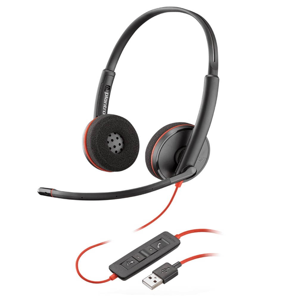 Plantronics Blackwire C3220 Corded UC Headset with USB-A Connectivity