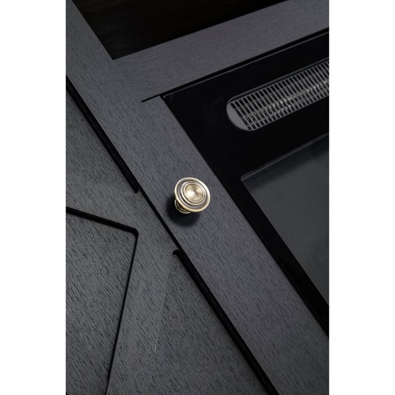 54" TV Stand For TVs up to 60" with Electric Fireplace Charcoal - Home Essentials