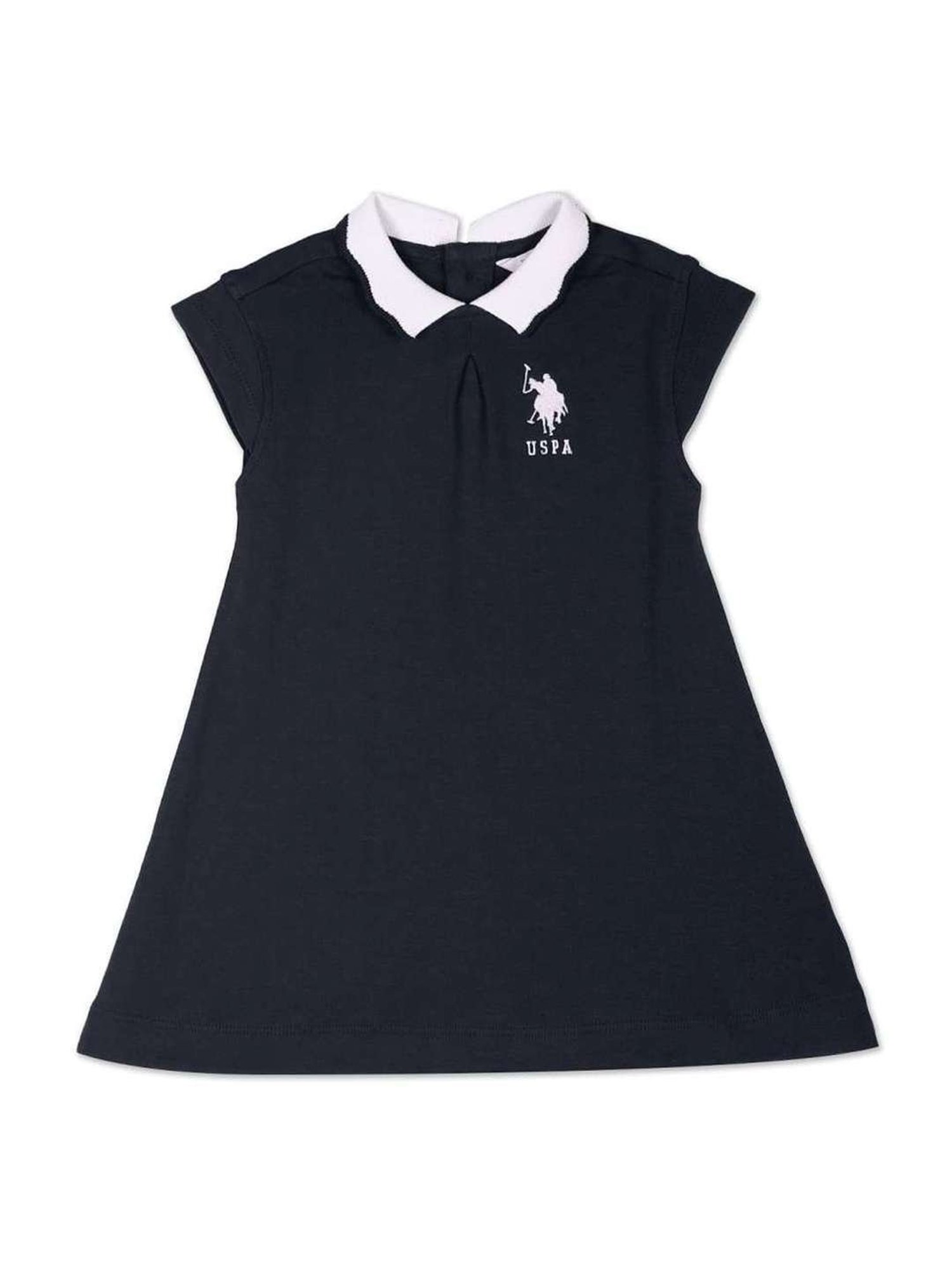 U.S. Polo Assn. Kids Navy Cotton Regular Fit Dress