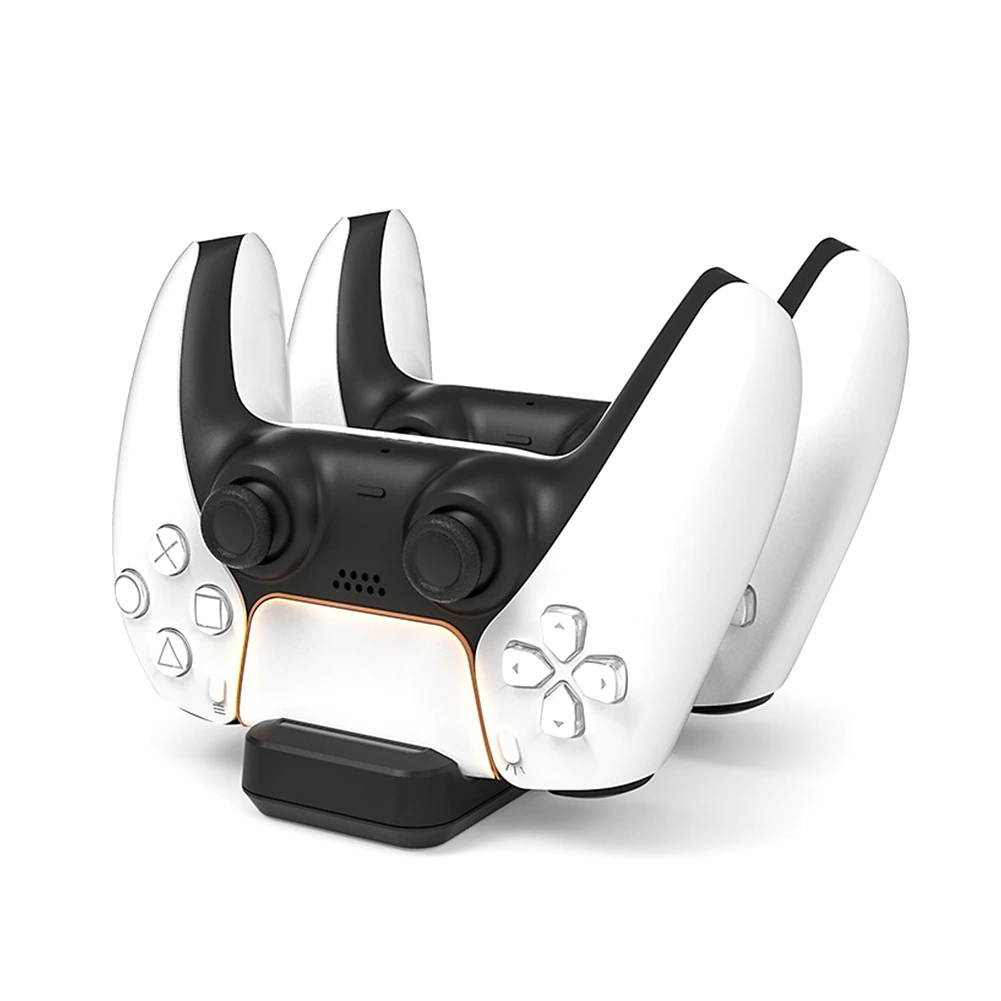 Dual Gamepad Desktop Lightweight Home Office ABS Controller Charger Portable Travel Charging Base Fast Power Supply For PS5