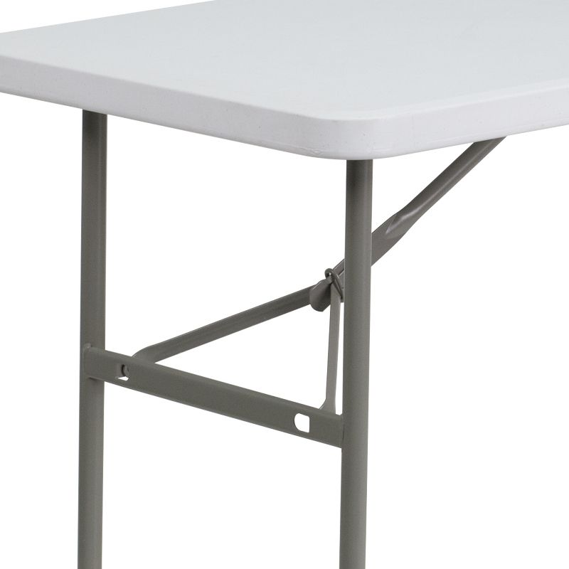 Flash Furniture 4-Foot Granite White Plastic Folding Table