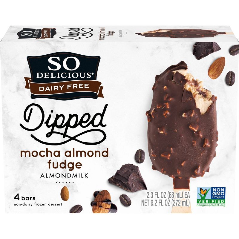 So Delicious Dairy Free Almond Milk - Mocha Almond Fudge Frozen Dessert Bar - 9.2oz
