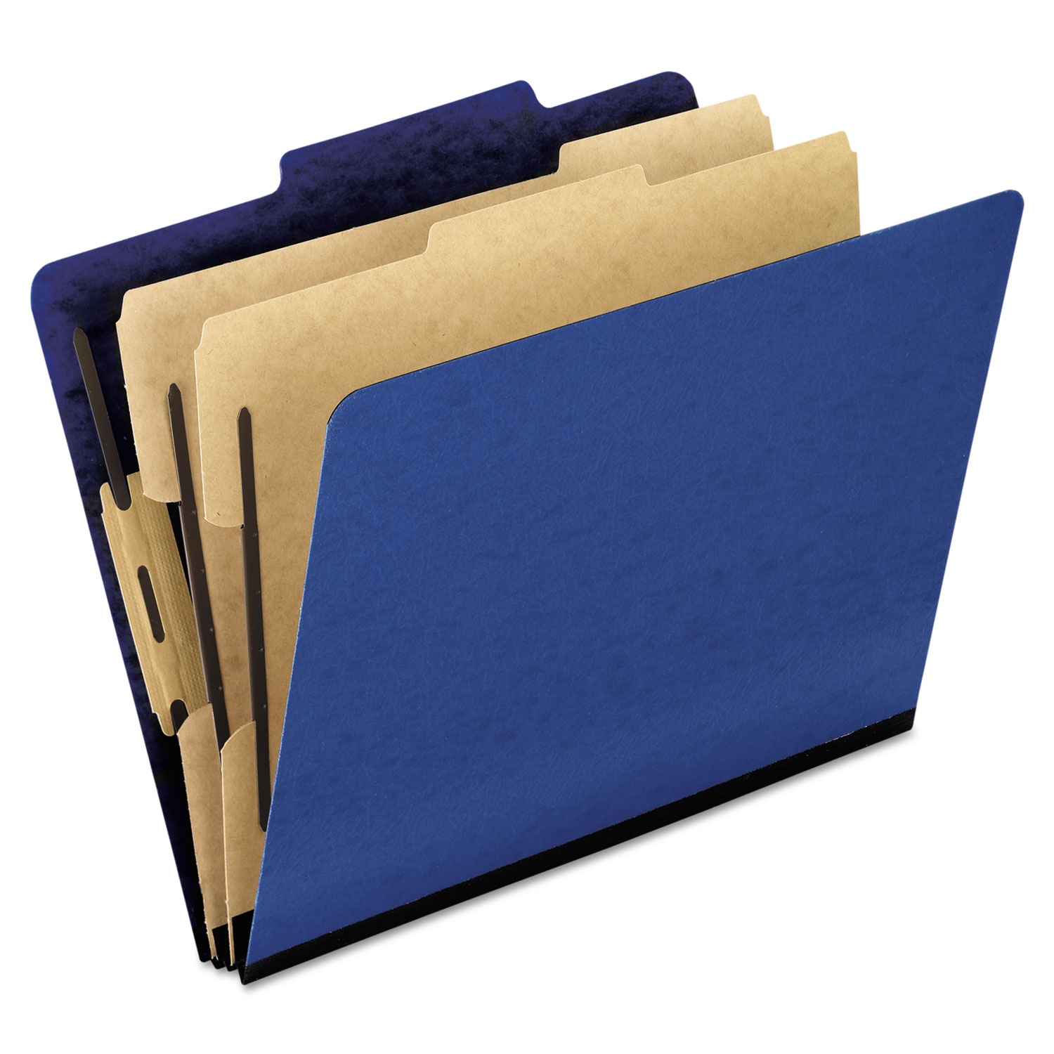Pendaflex Six-Section Colored Classification Folders Letter 2/5 Tab Blue 10/Box