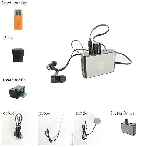 Enhanced Spy Voice bug Super Sensitive ear listen Sound recorder Through wall Microphone Device Amplifier System with Record Module F999B
