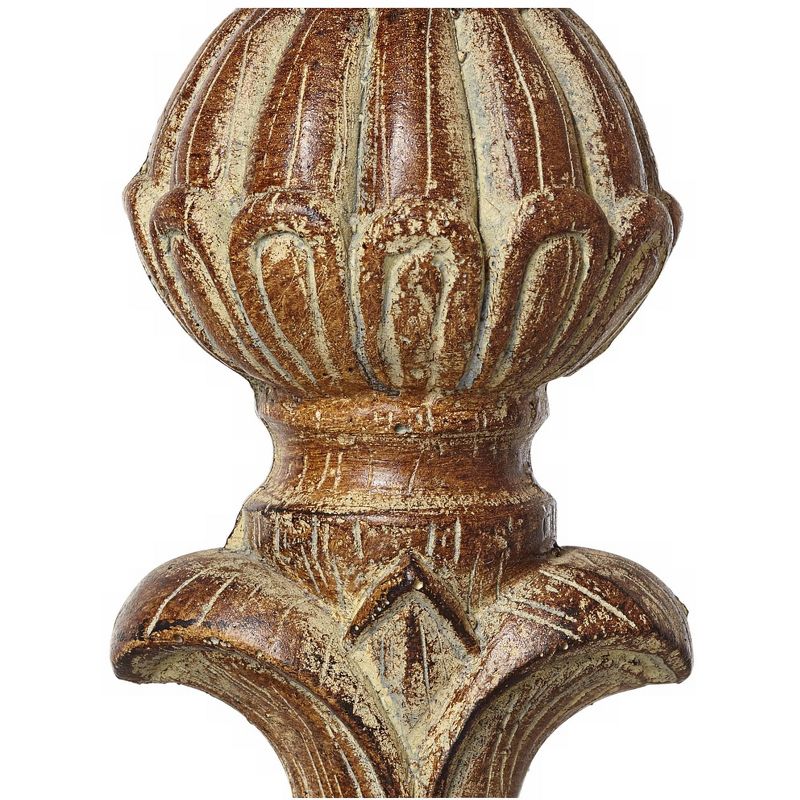 Kensington Hill Exotic Carved Pillar Candle Holders - Set of 3