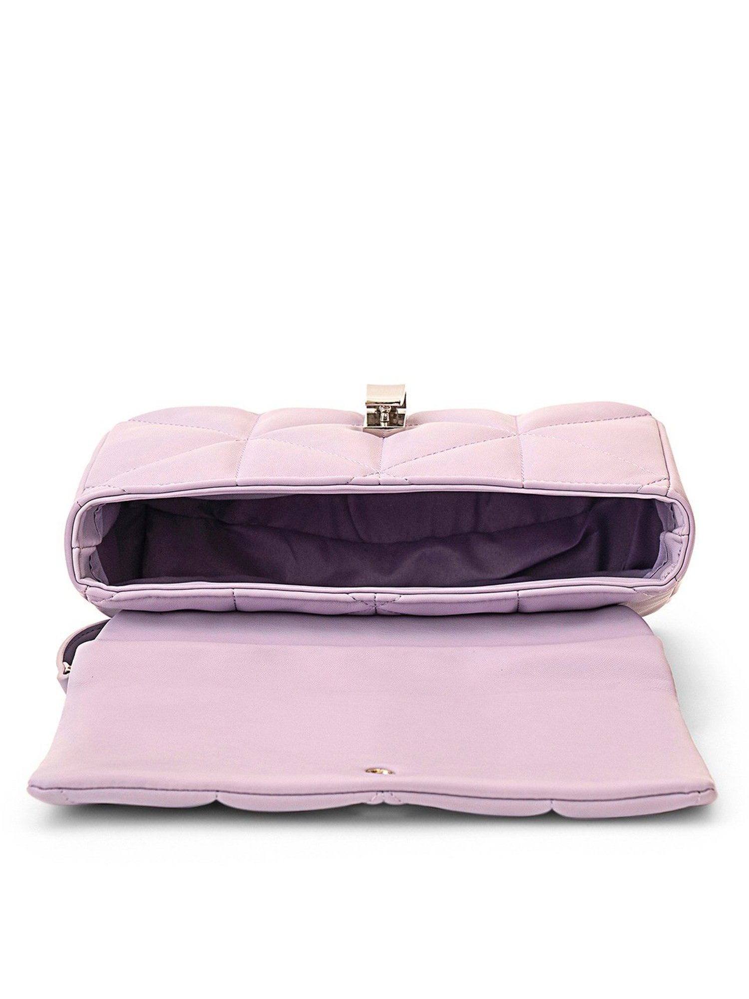 Miraggio Genevieve Lavender Quilted Medium Shoulder Handbag