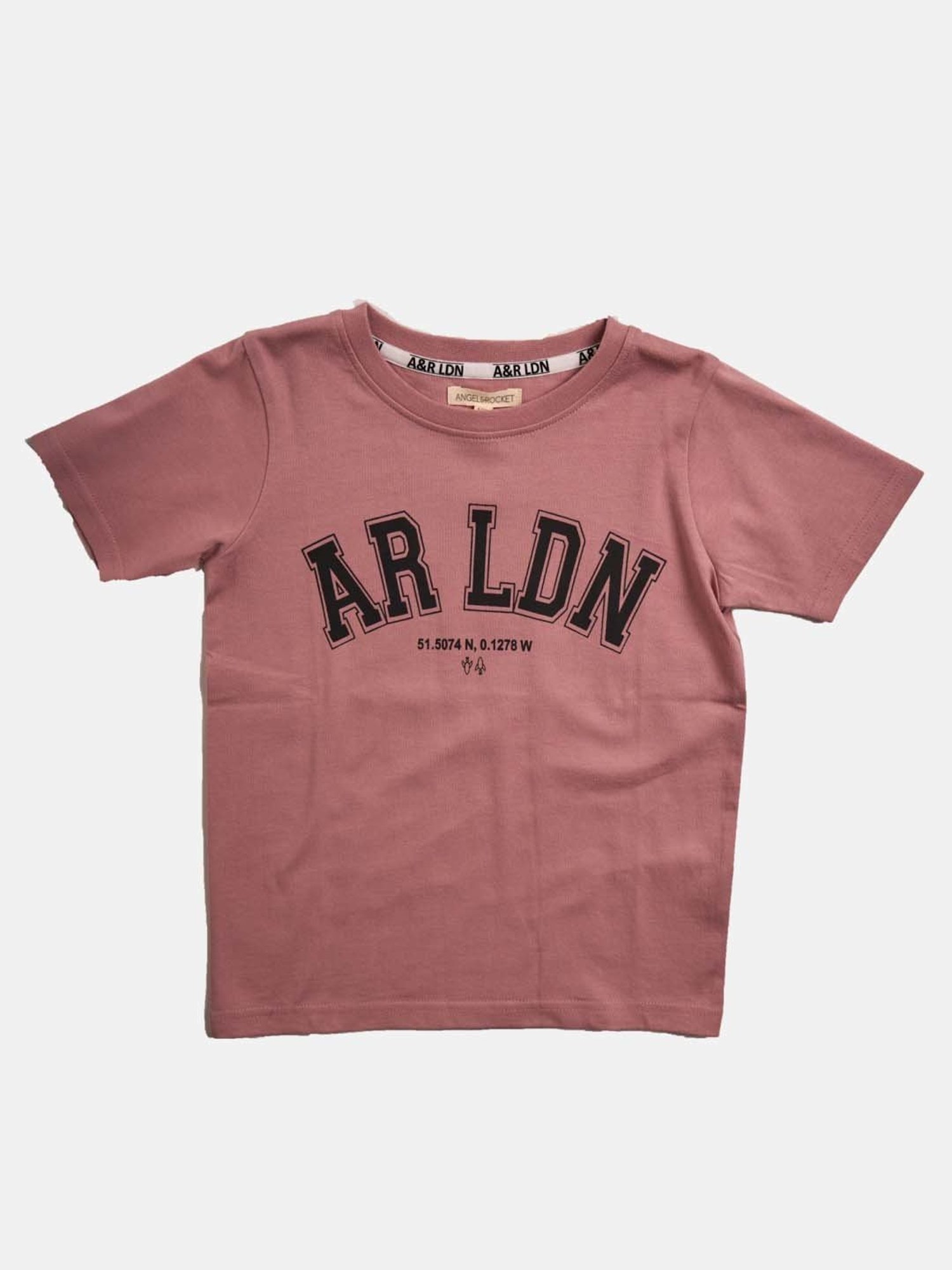 Angel & Rocket Kids Onion Pink Cotton Printed T-Shirt