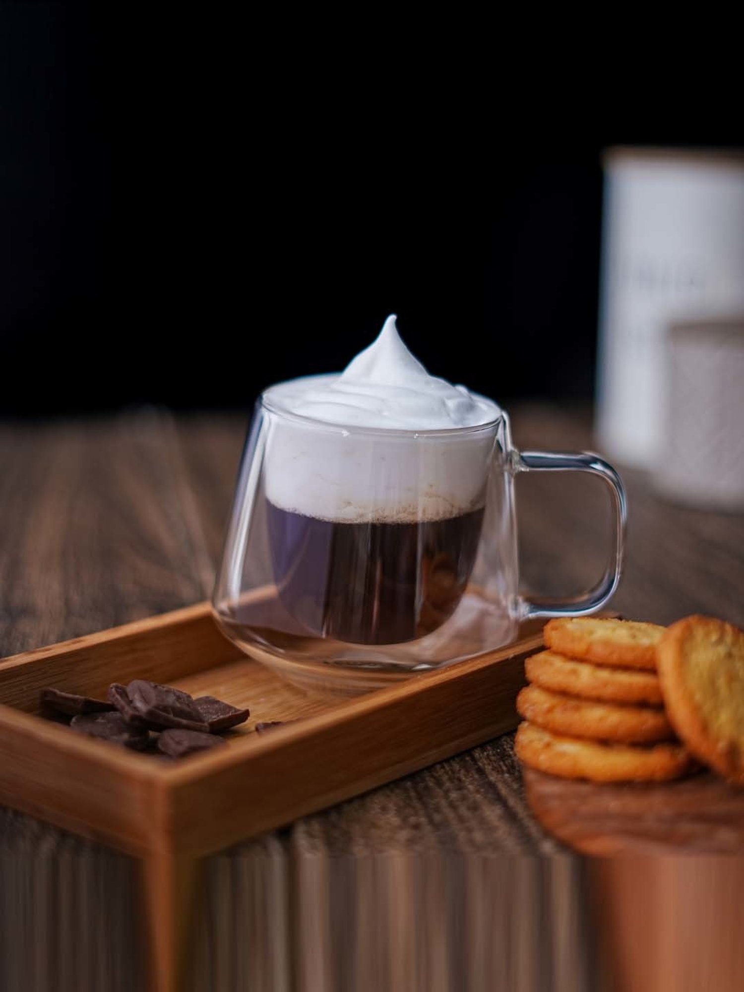 Femora Double Wall Transparent Glass Heat Resistant Coffee Mugs With Handle (0.2 L) - Set of 4