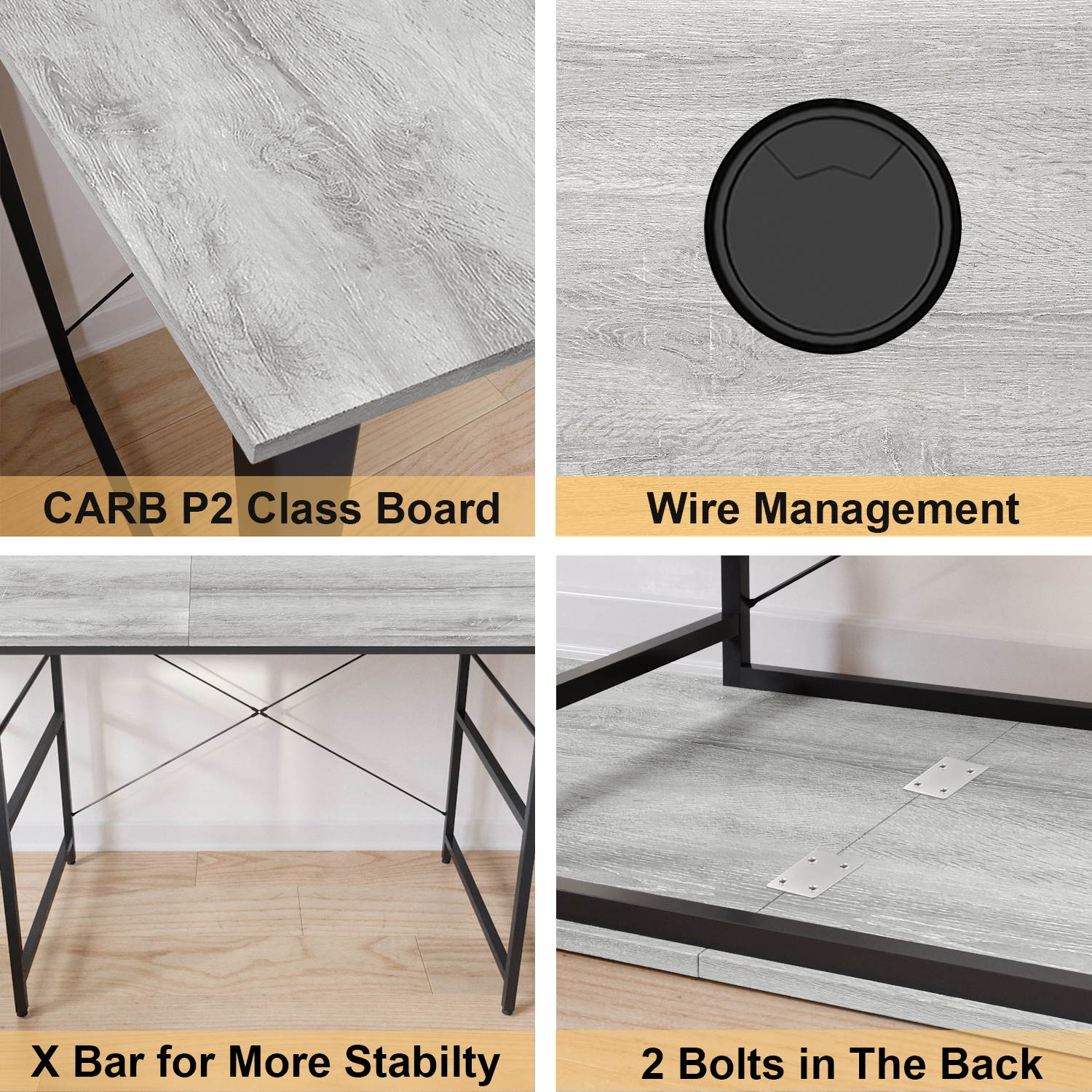 Bestier L Shaped Desk with Shelves 95.2 Inch Reversible Corner Computer Desk or 2 Person Long Table for Home Office Large Gaming Writing Storage Workstation P2 Board with 3 Cable Holes, Grey Oak