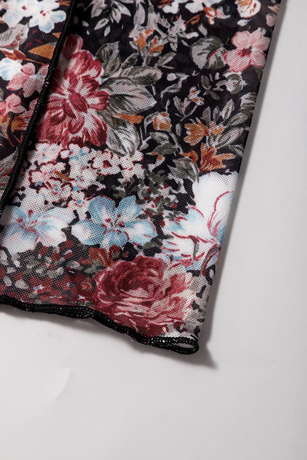 Brown Allover Floral Print Bohemian High Waist Maxi Skirt