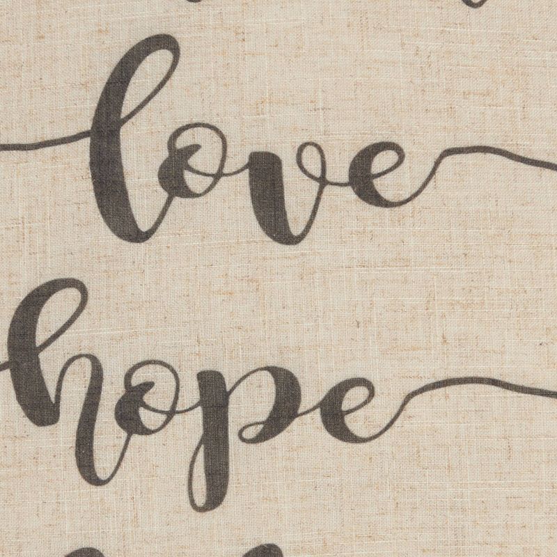 18"x18" Dream Love Hope Believe Throw Pillow Natural - Kathy Ireland Home