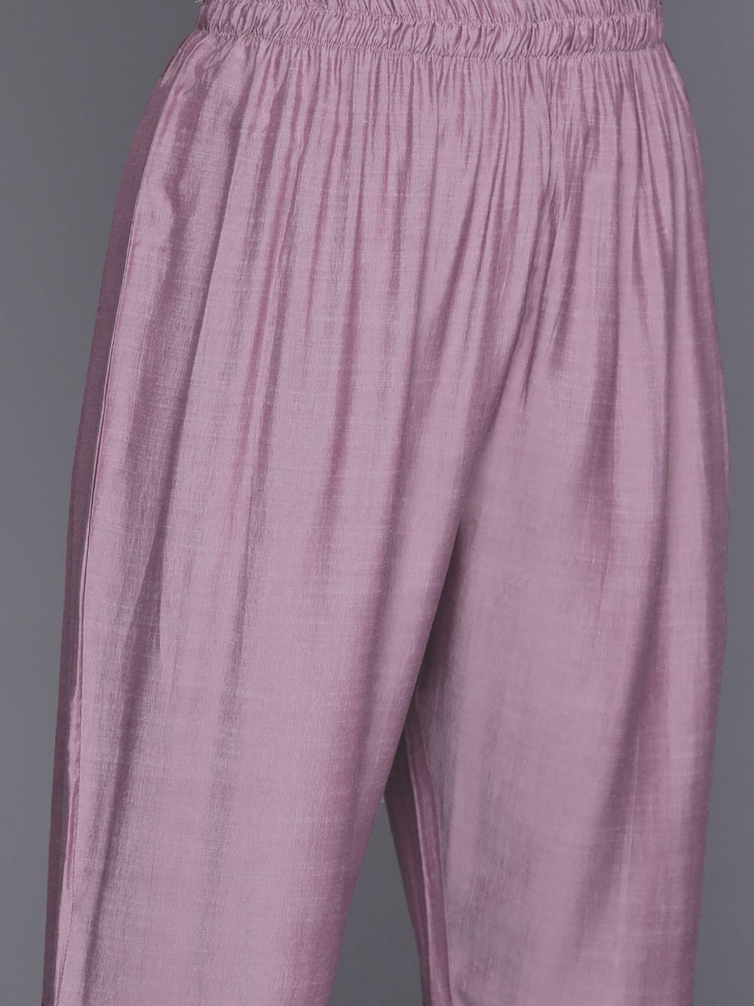 Indo Era Purple Embroidered Kurta Pant Set With Dupatta