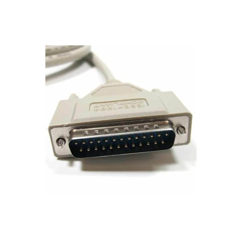 IEEE-1284 Parallel Printer Extension Cable, DB25 Male/Female (10 Feet)