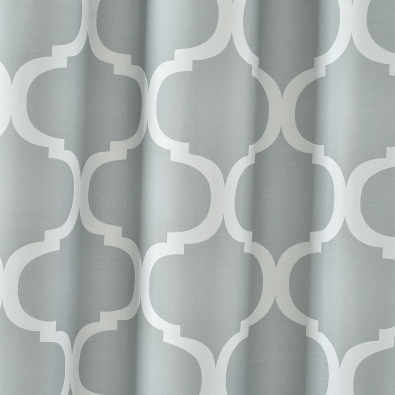 Single Geo Shower Curtain Light Gray - Lush Décor