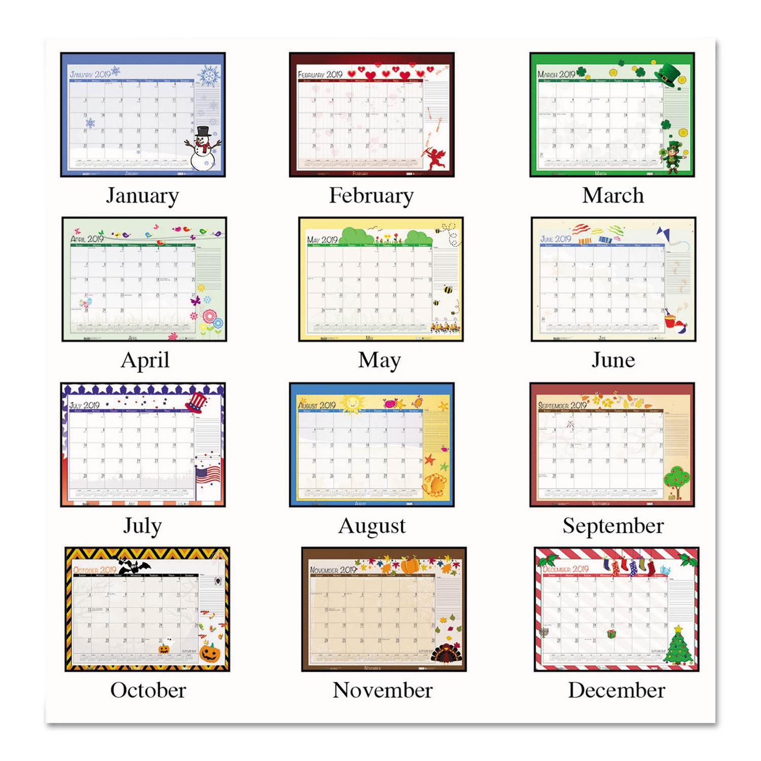 House of Doolittle Earthscapes Seasonal Desk Pad Calendar 22 x 17 Illustrated