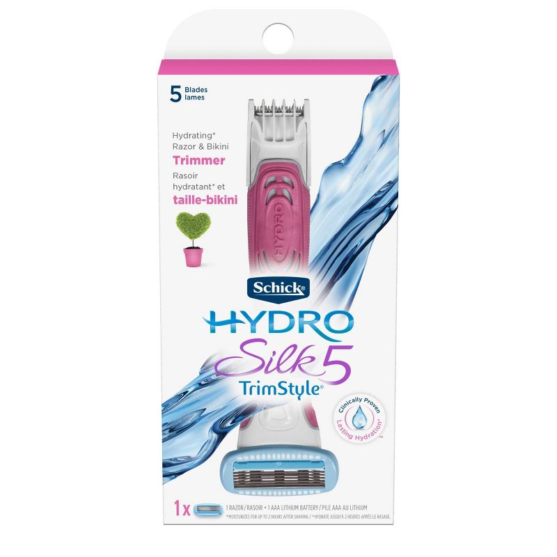 Schick Hydro Silk 5 TrimStyle Women's Razor - 1 Razor Handle and 1 Refill