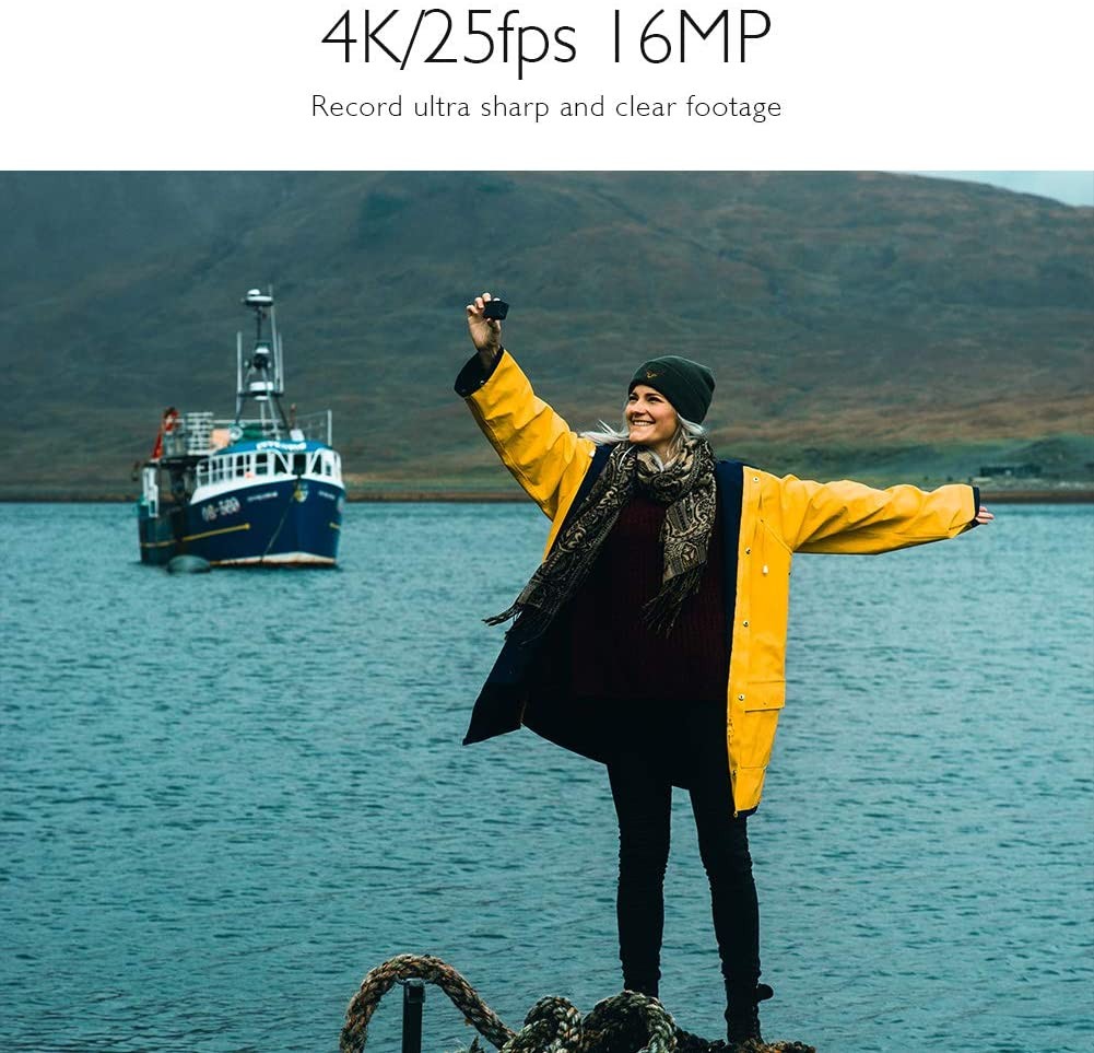 AKASO EK7000 Pro 4K Action Camera with Touch Screen EIS Adjustable View Angle Web Camera 40m Waterproof Camera Remote Control Sports Camera with Helmet Accessories Kit