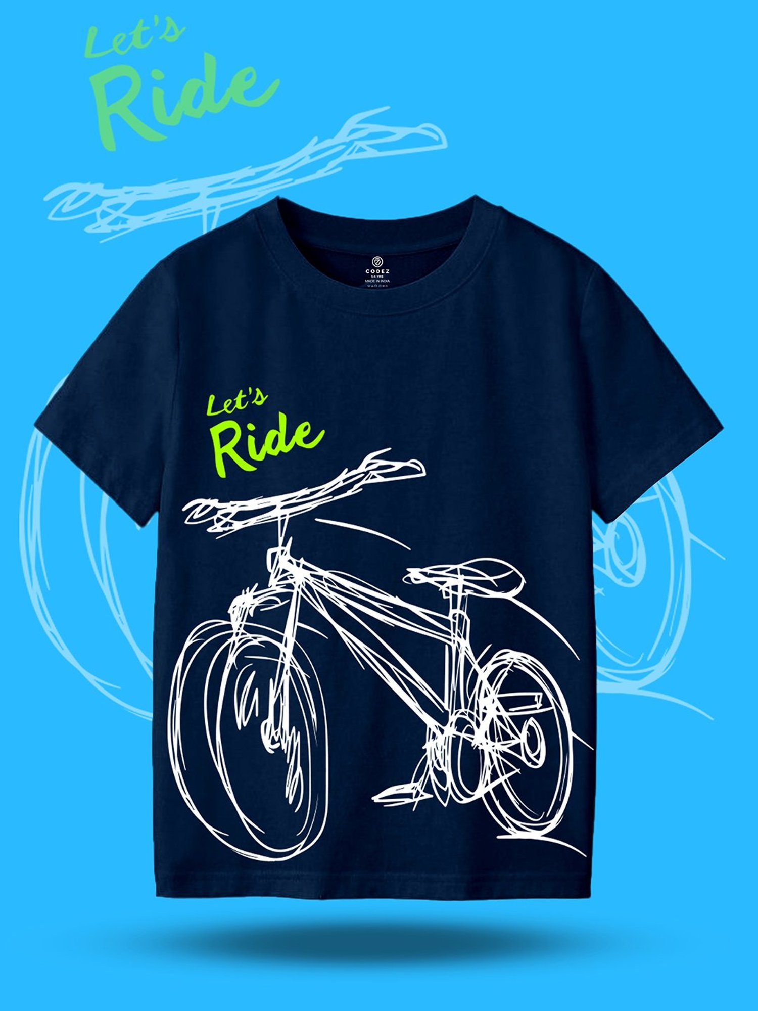 Codez Boys Navy Printed T-Shirt